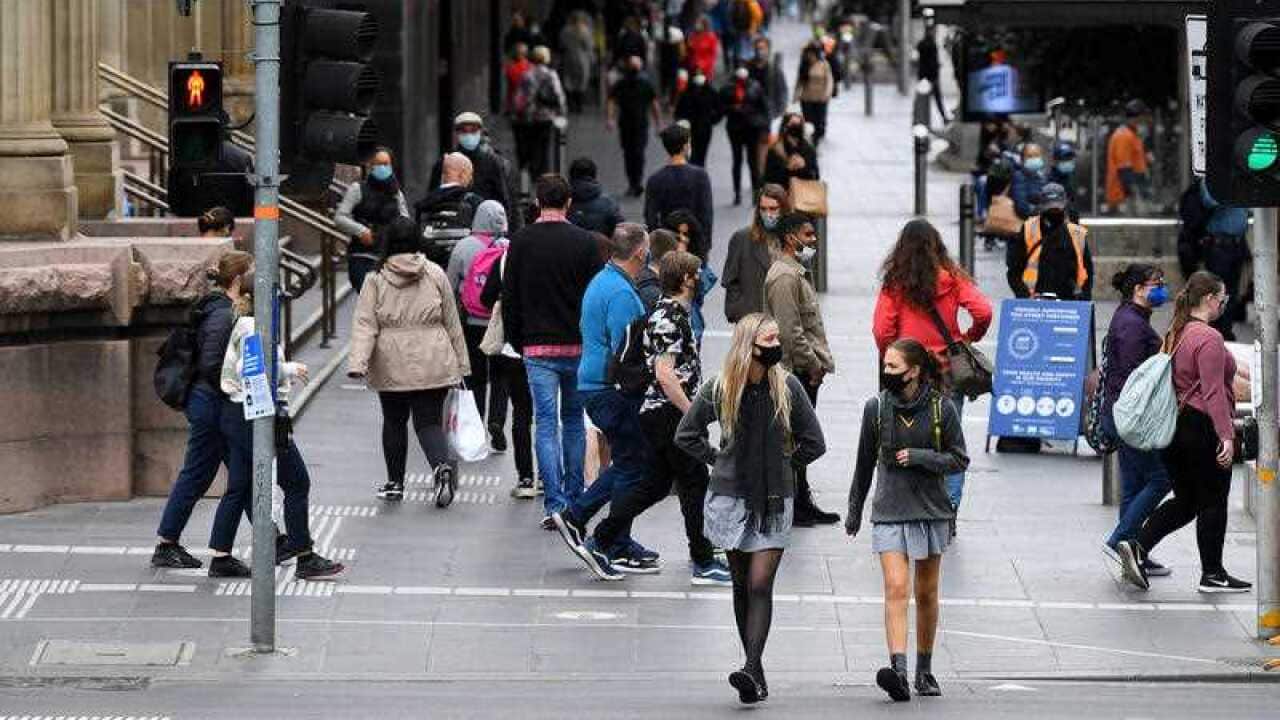 General view along Bourke Street Mall in Melbourne, Friday, 6 November.