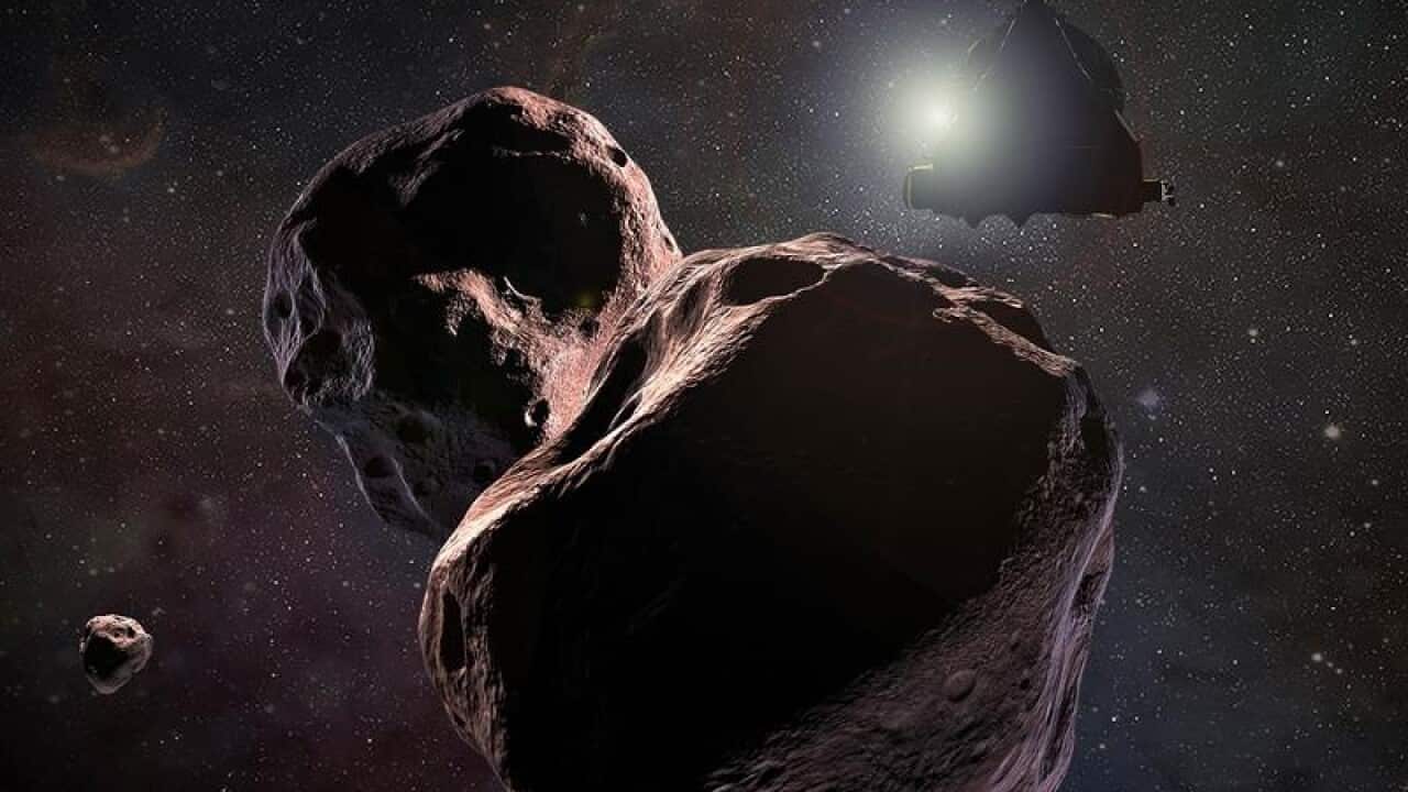 An artist's impression of NASA's spacecraft encountering Ultima Thule