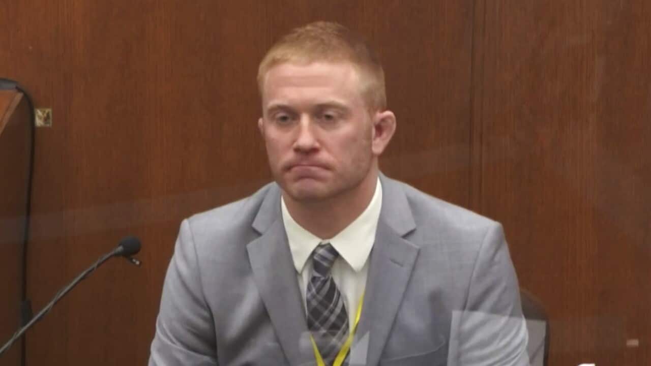 Derek Smith answers questions during the trial of former Minneapolis police officer Derek Chauvin at the Hennepin County Courthouse on Thursday.