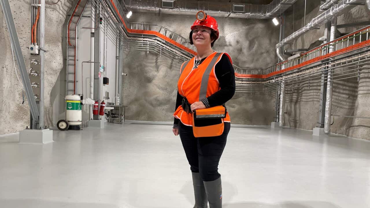 Elisabetta Barberio at the Stawell Underground Physics Laboratory