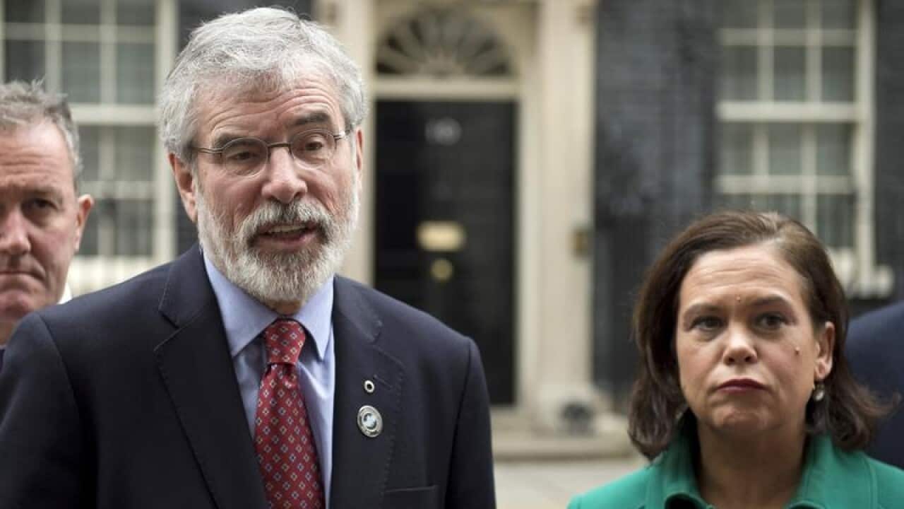 Gerry Adams has been replaced as Sinn Fein leader by Mary Lou McDonald