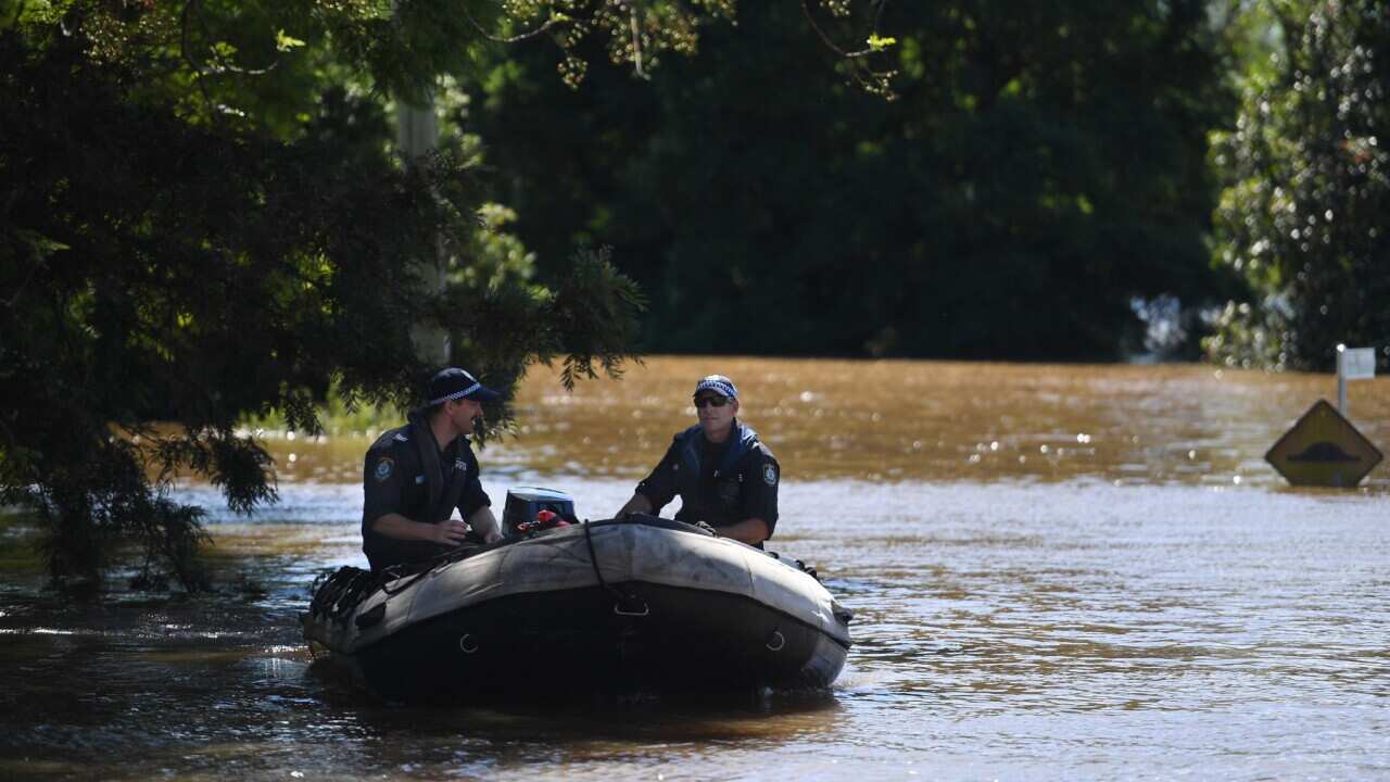 NSW Police begin inspecting properties inundated with floodwaters around Windsor in the north west of Sydney, Wednesday, March 24, 2021