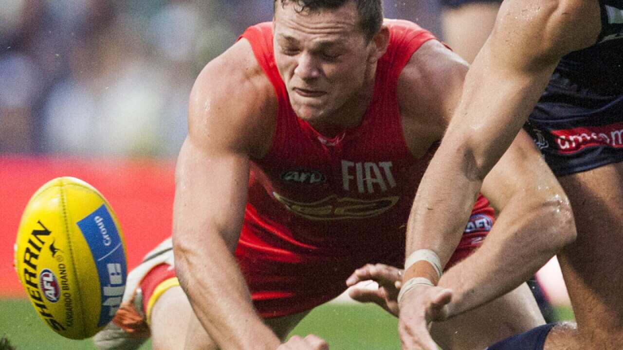 Steven May of the Gold Coast Suns