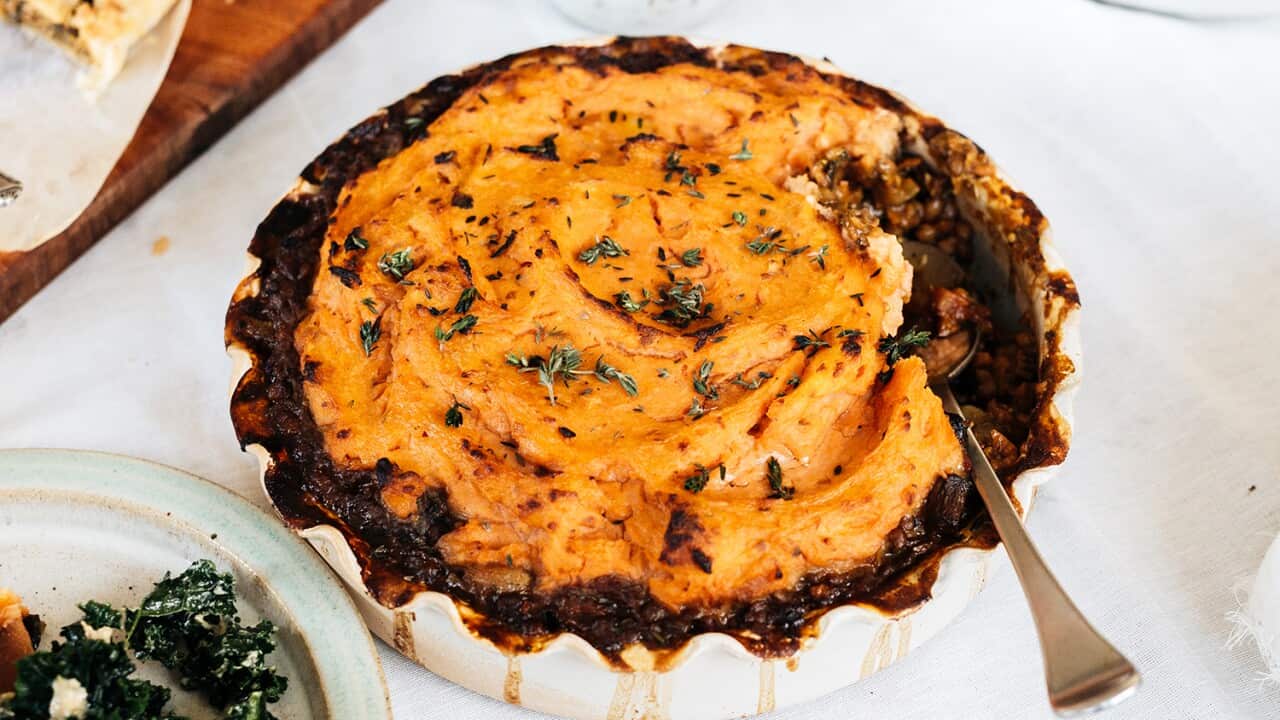 Curried lentil shepherd's pie