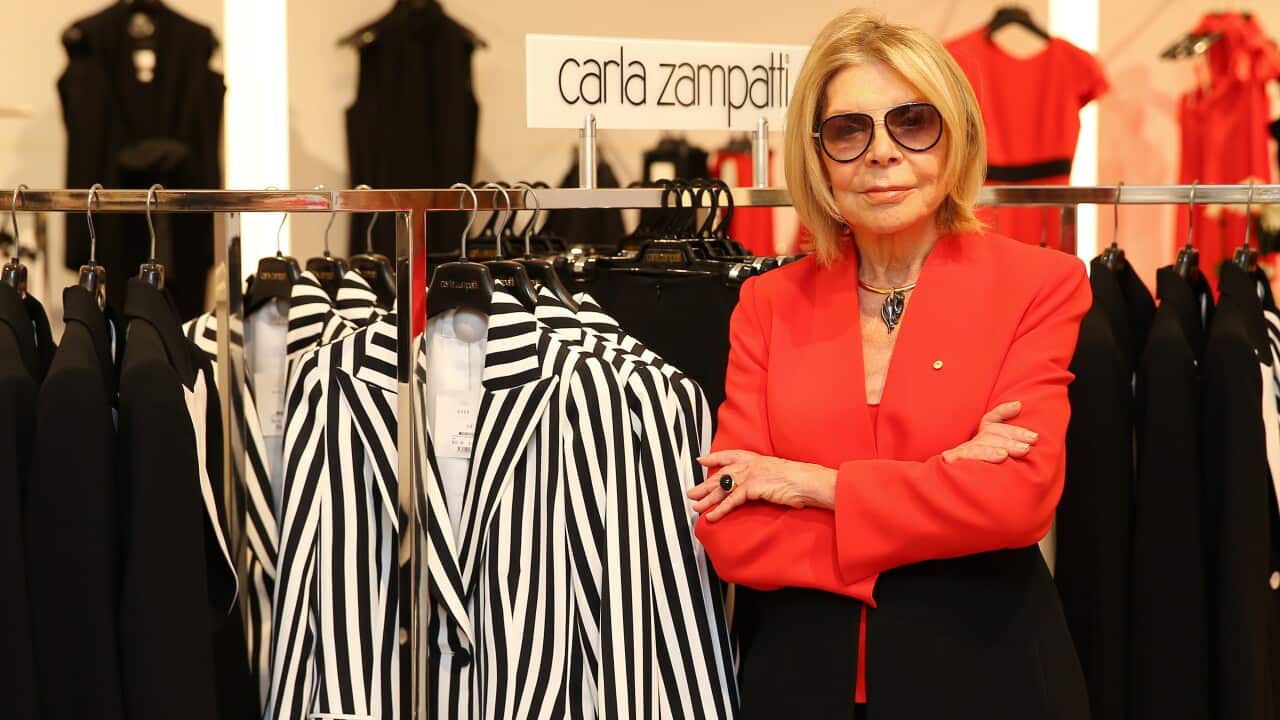 Fashion designer Carla Zampatti in 2019.