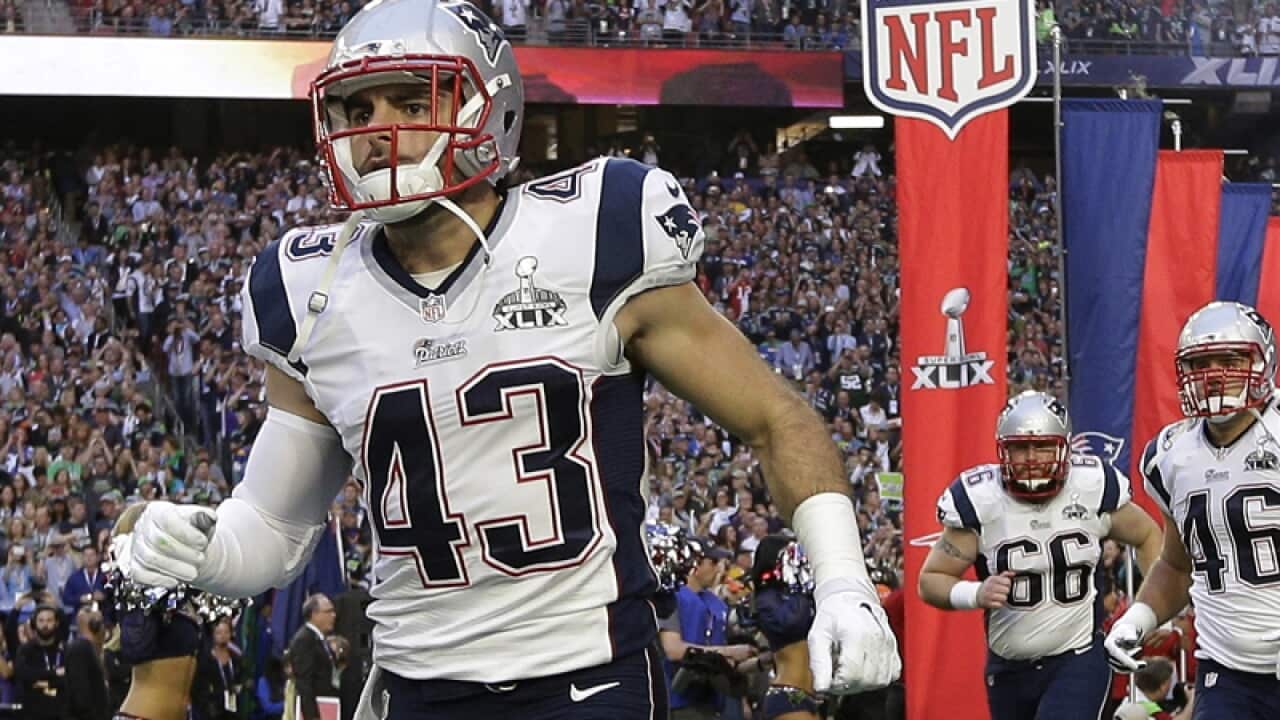 New England Patriots defensive back Nate Ebner