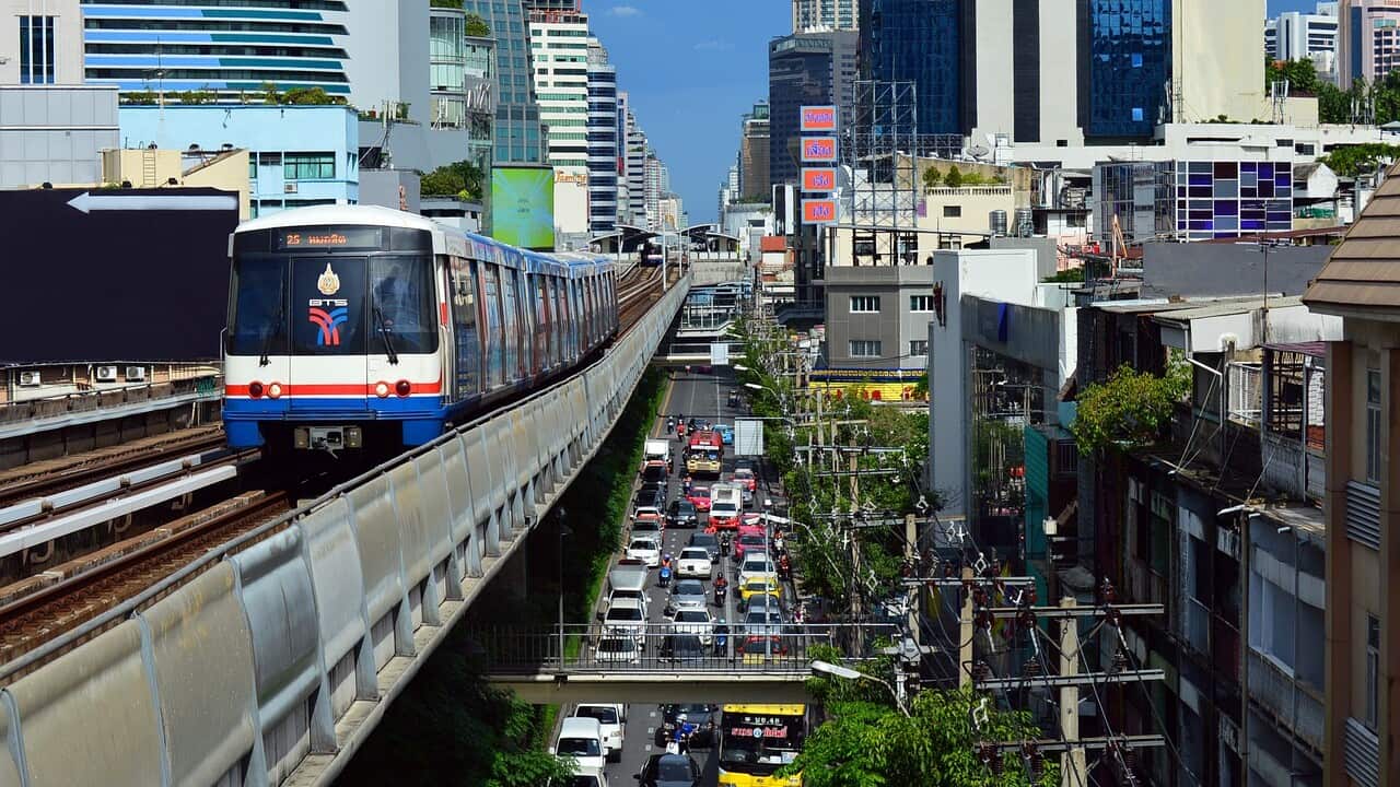 Cityscape of Bangkok, Thailand.