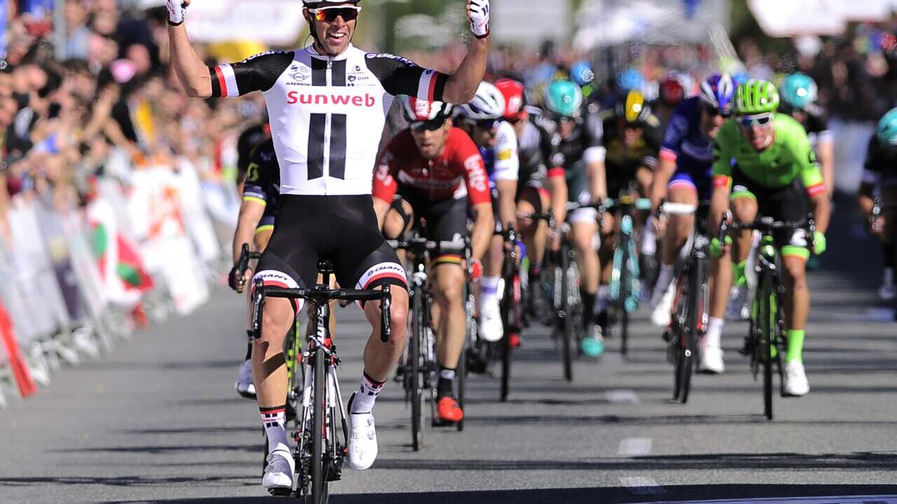 Michael Matthews takes his first win for Team Sunweb