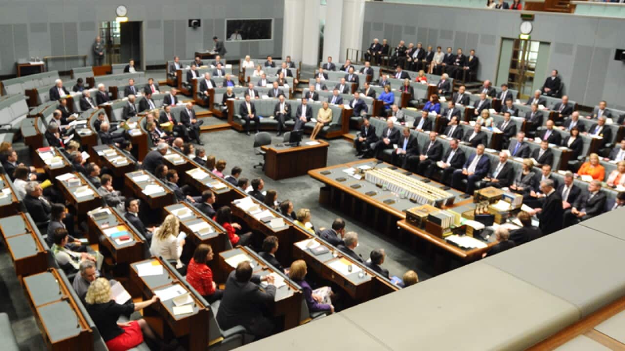 The House Of Representatives chamber in Canberra