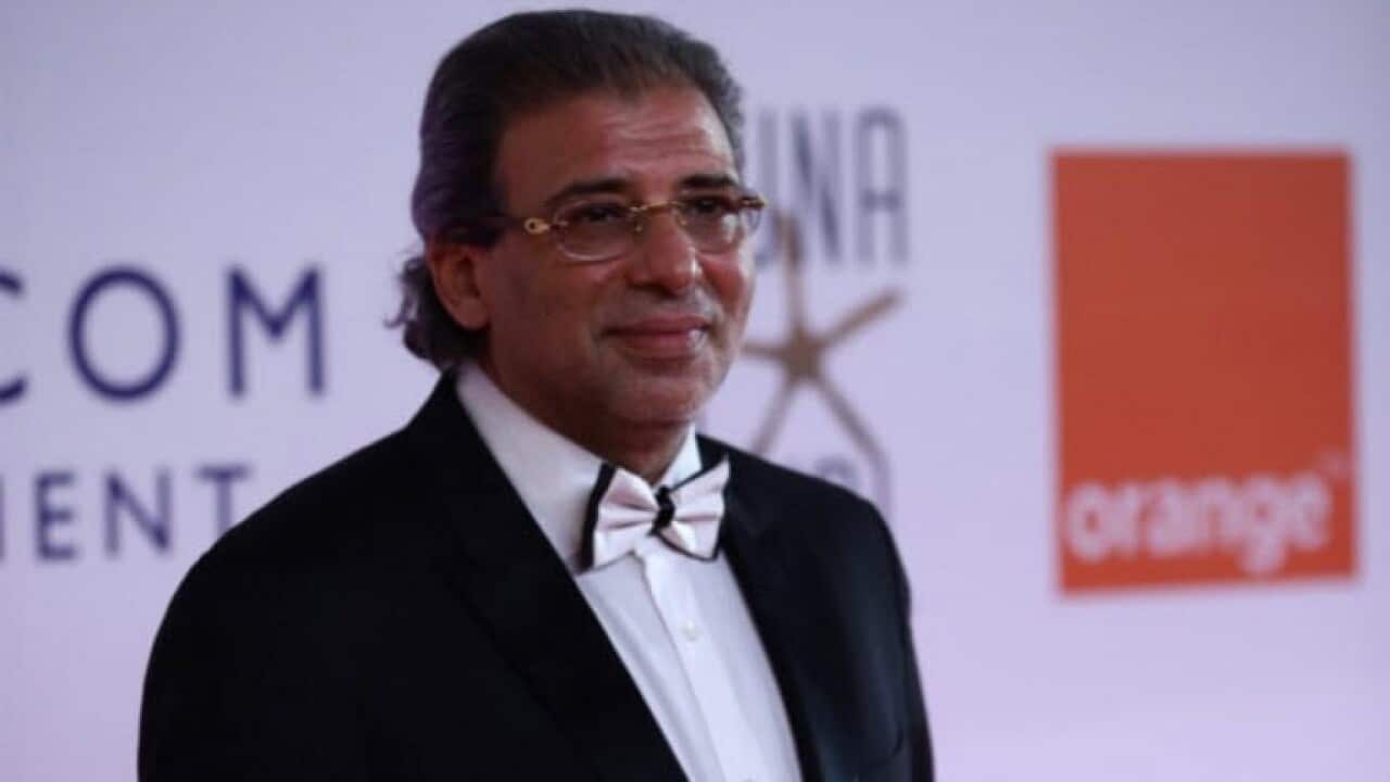 Khaled Youssef on the red capet in Gouna Film Festival