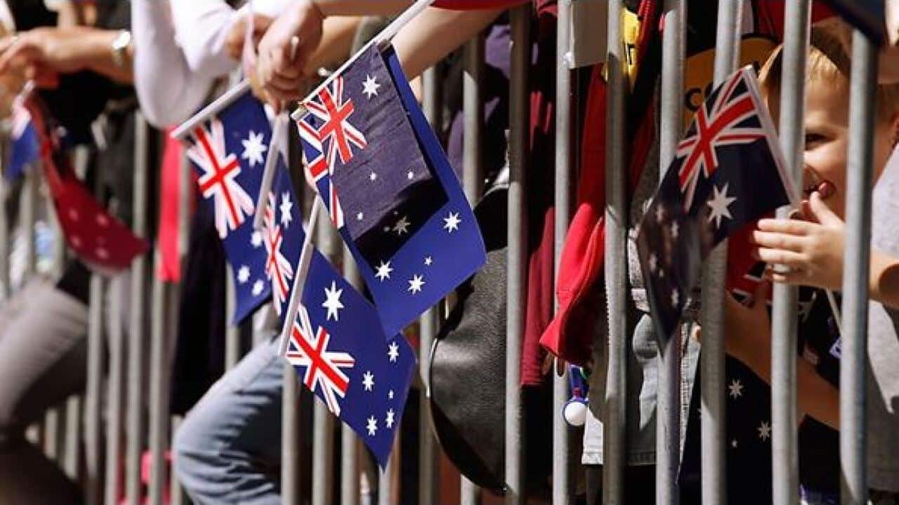 Australia Day celebrations on 26 January 2014 in Melbourne, Australia.