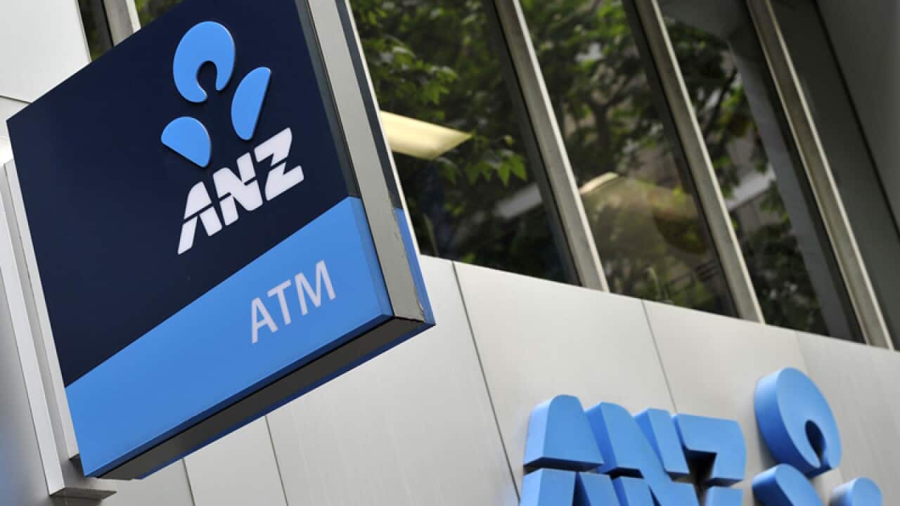 ANZ bank signage in Sydney