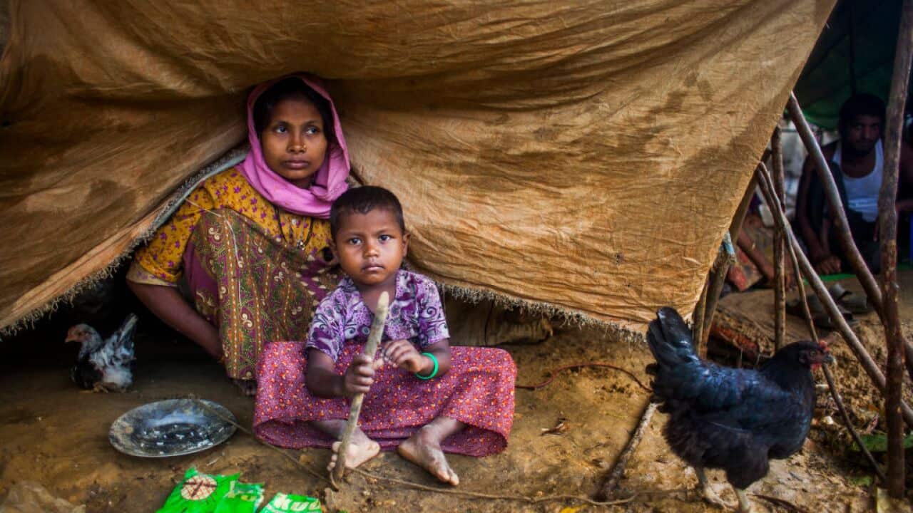 Rohingya Muslim fled into Bangladesh