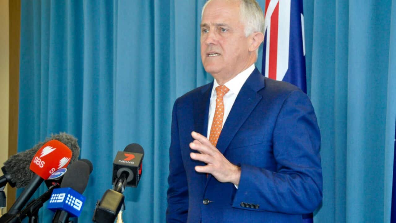 Prime Minister Malcolm Turnbull addresses the media during a press conference in Perth, Friday, November 3, 2017. Mr Turnbull discussed the citizenship issue. (AAP Image/Angie Raphael)