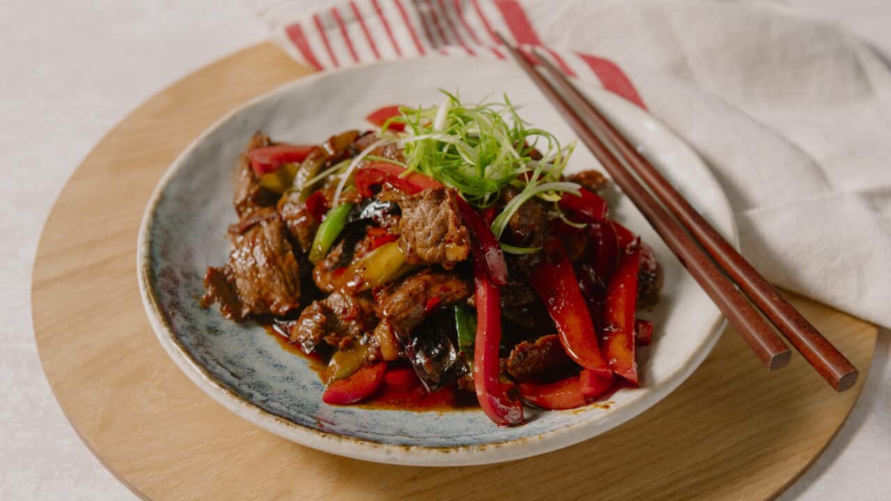 Sichuan beef and black bean