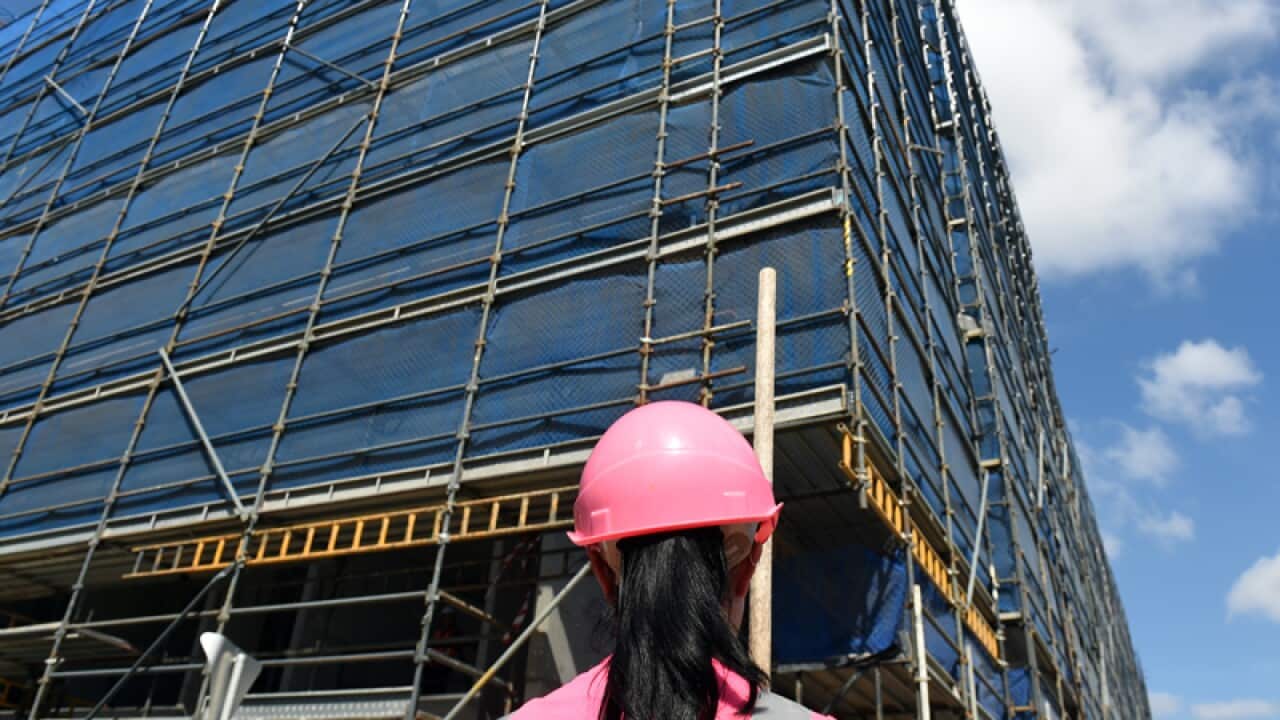 A new apartment complex under construction in Sydney