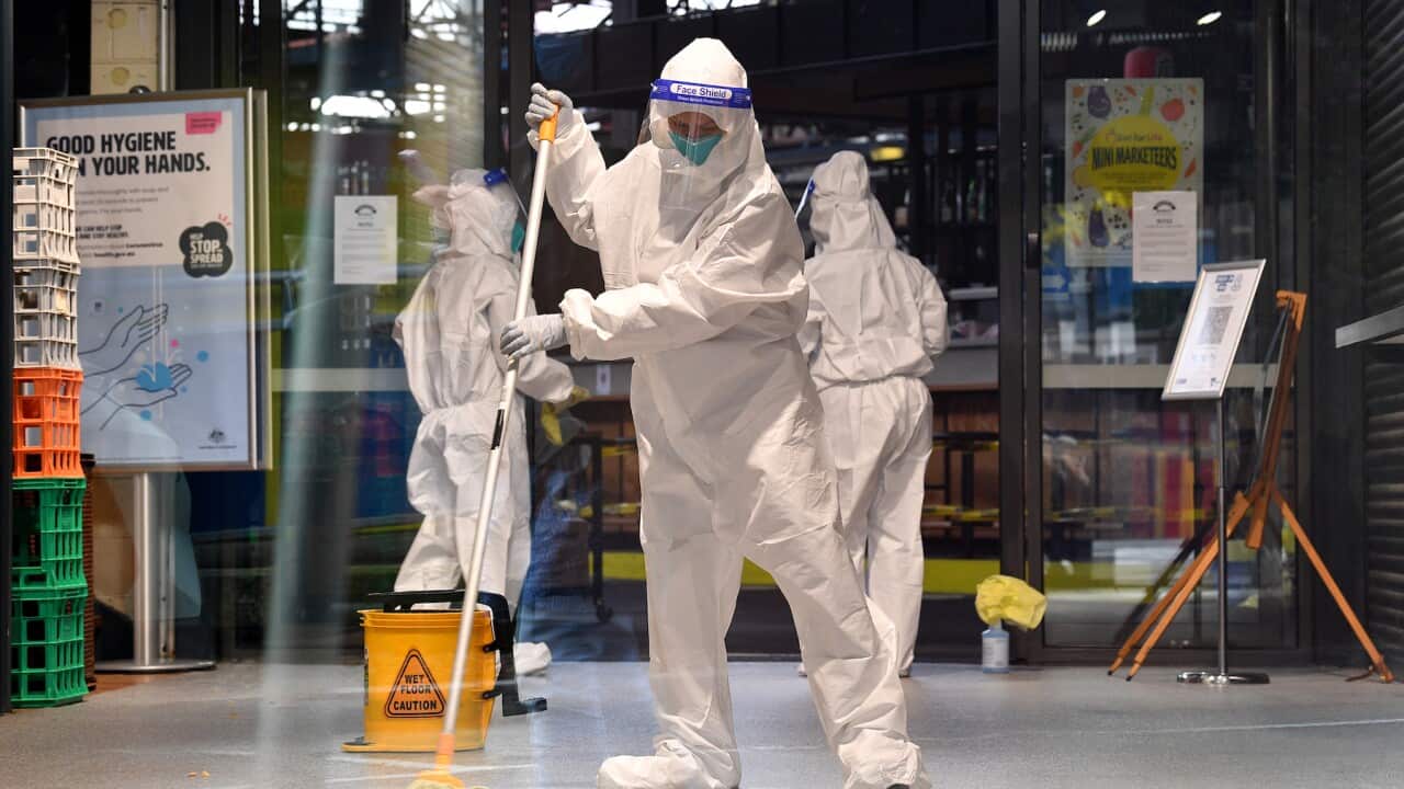 Prahran Market is undergoing a deep clean after it was revealed a customer, who tested positive for COVID-19, visited on July 17 between 9.40am and 11.15am. Source: AAP Image/James Ross