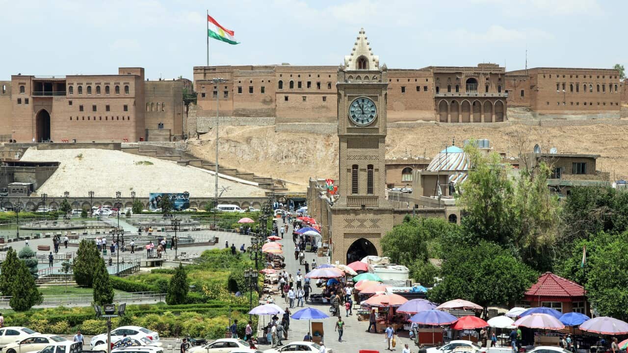 View of central square in Erbil, just south of the Citadel
