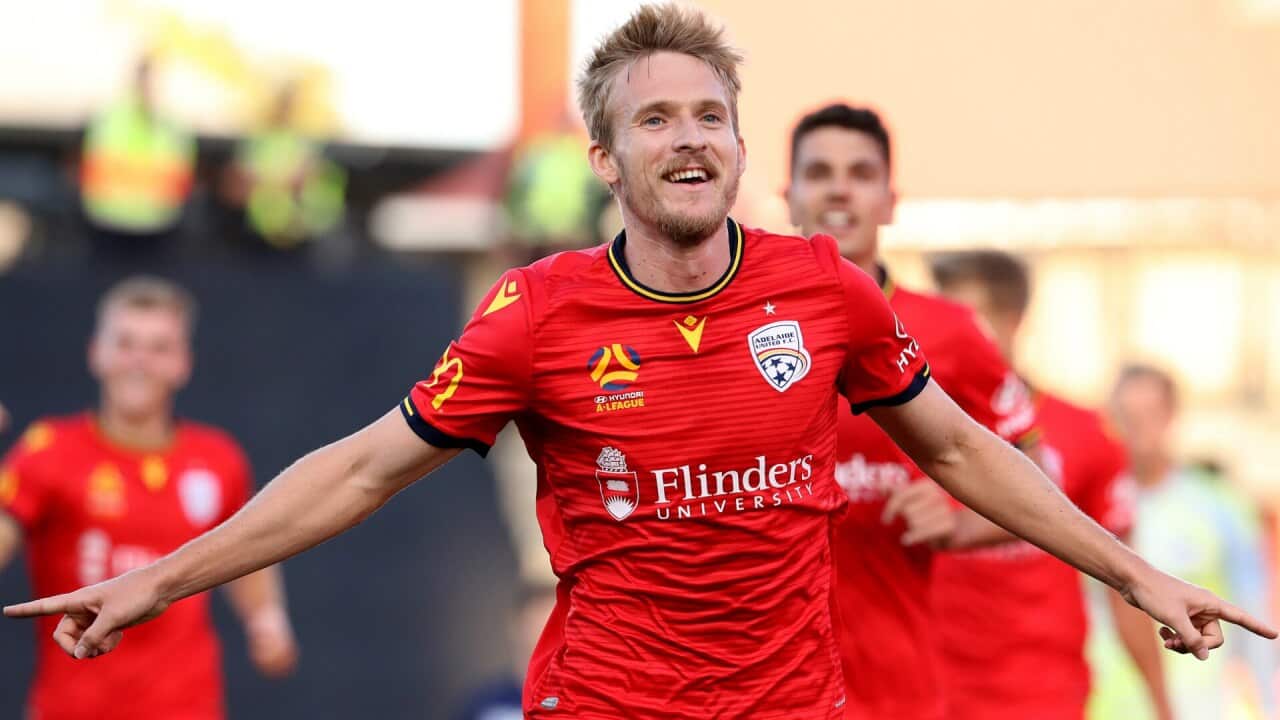 Red's Ben Lalloran salvages Adelaide United from a losing streak.