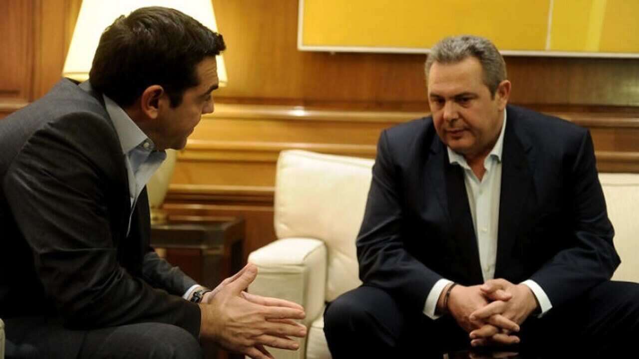 GR PM Alexis Tsipras and Defence Minister Panos Kammenos.