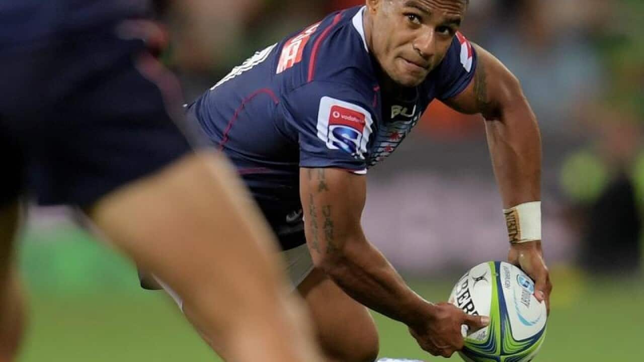 Will Genia of the Rebels passes