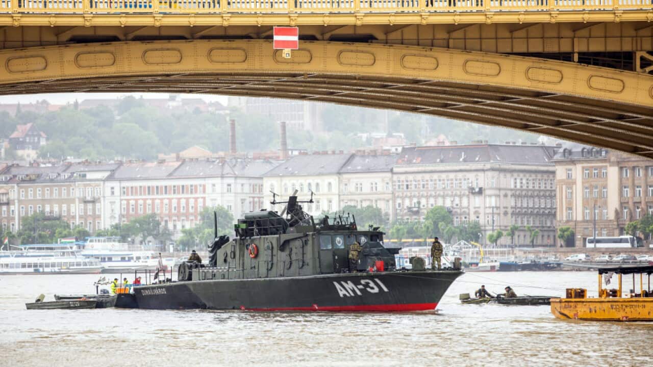 A Hungarian Army warship during the search operation