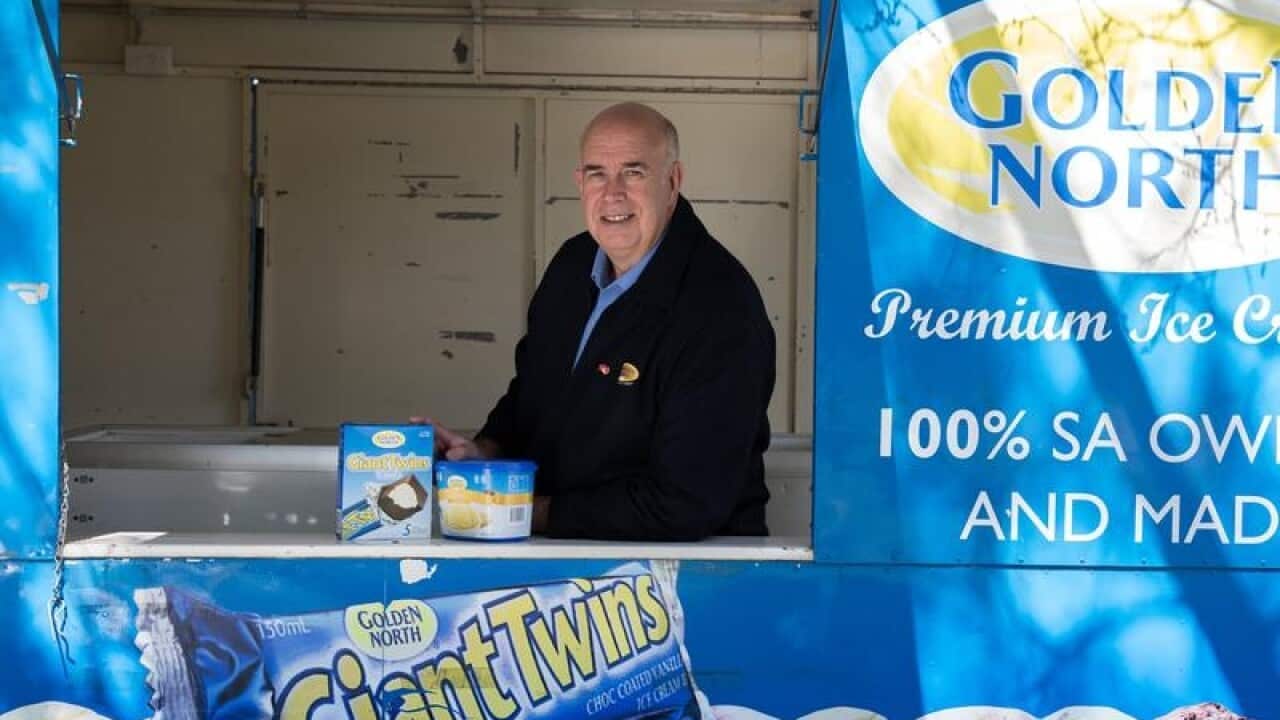 Trevor Pomery of Golden North ice cream