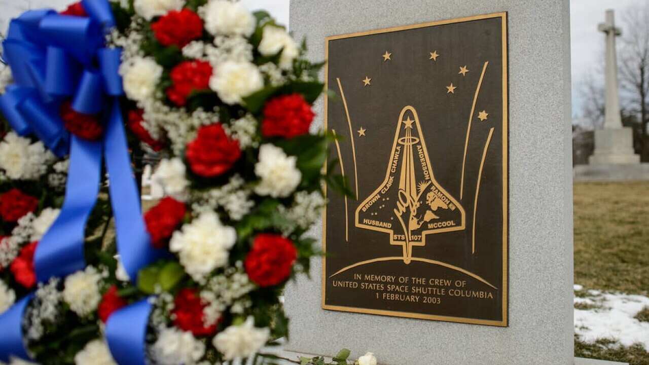 A wreath laid by NASA to commemorate those who lost their lives in the quest for space exploration (NASA-Bill Ingalls).jpg