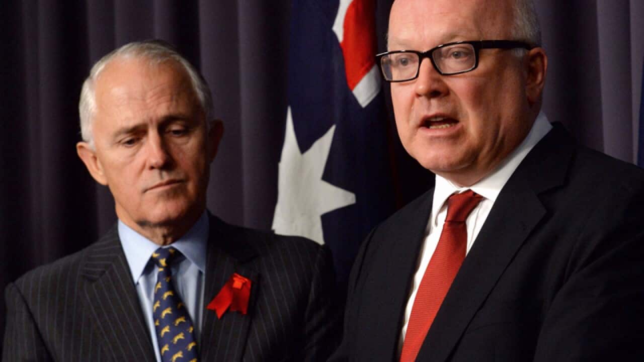 Malcolm Turnbull (L) and George Brandis