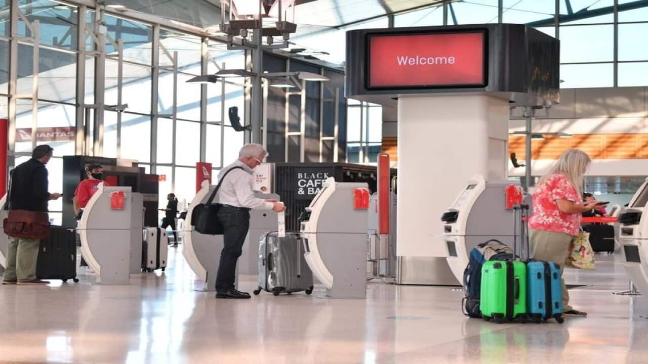 Passengers at Sydney Airport.