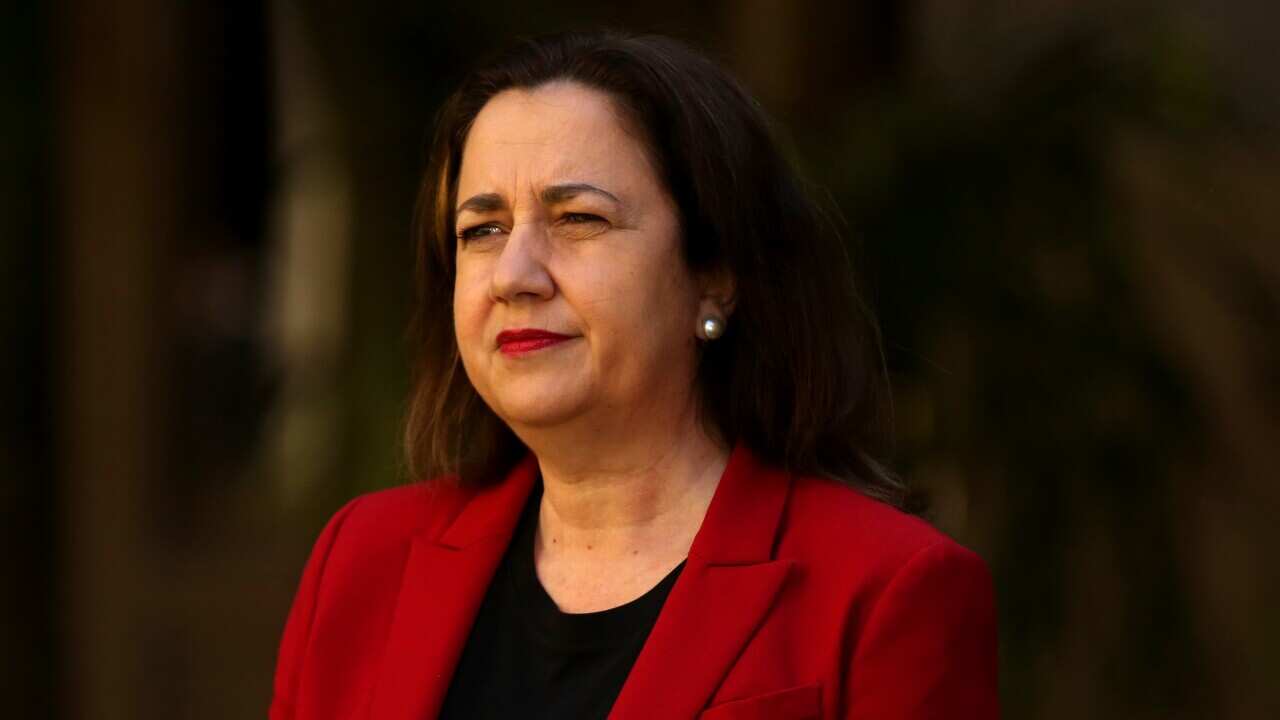 Queensland Premier Annastacia Palaszczuk speaks to the media during a press conference in Brisbane on Sunday, 8 August, 2021.