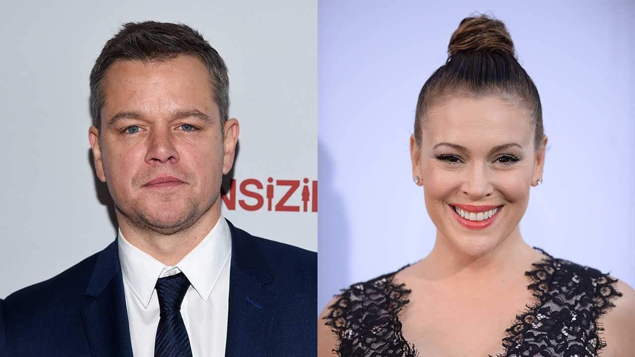 Alyssa Milano has blasted Matt Damon over his remarks about sexual misconduct in Hollywood.