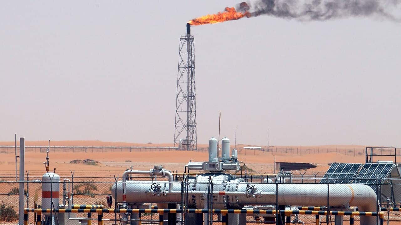 Oil facilities in Saudi Arabia.