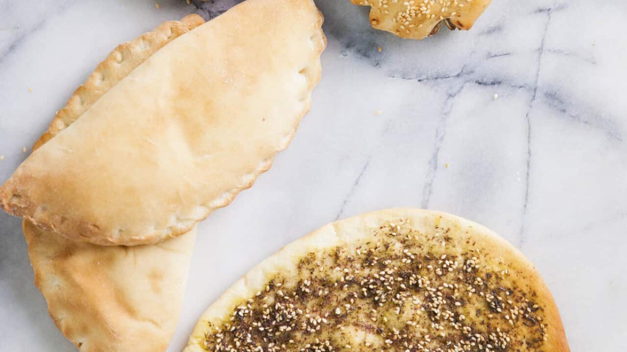Za'atar is used to flavour traditional Middle Easten bread known as man'oushe.