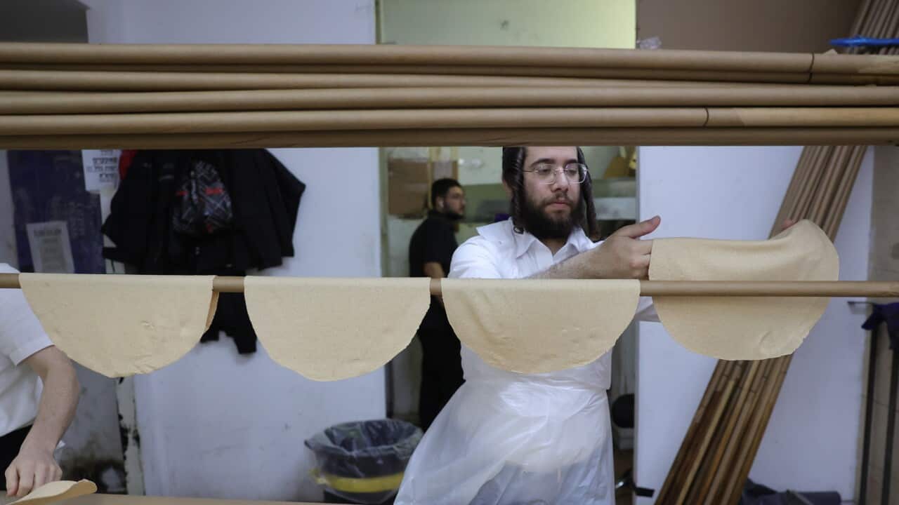 Ultra-Orthodox Jews make Matzah flatbread ahead of Jewish holiday of Passover