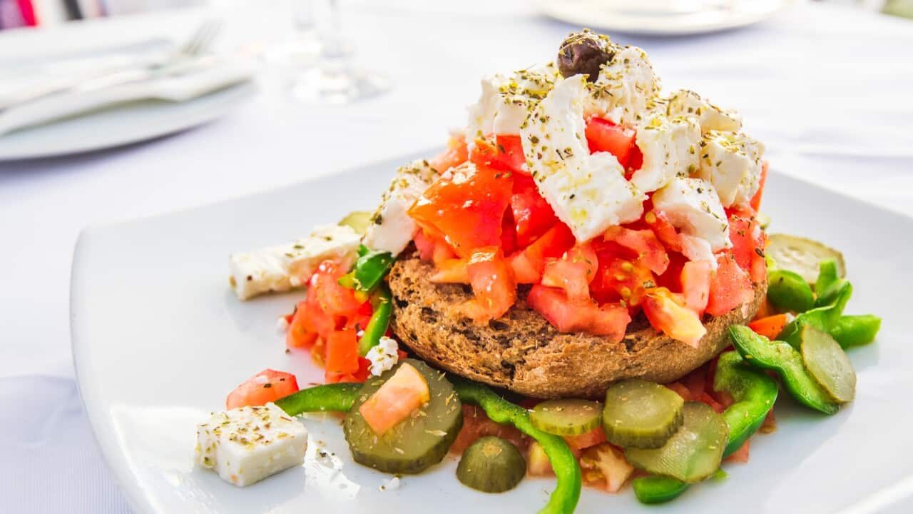 Dakos, Cretan Salad, Greece cuisine