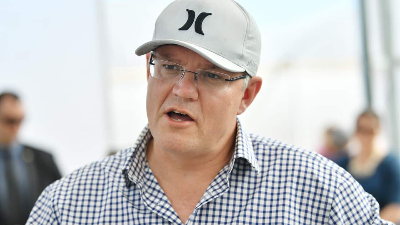 Prime Minster Scott Morrison, is seen during a visit to Aquasun Produce in Murray Bridge, South Australia. Saturday, October 13, 2018
