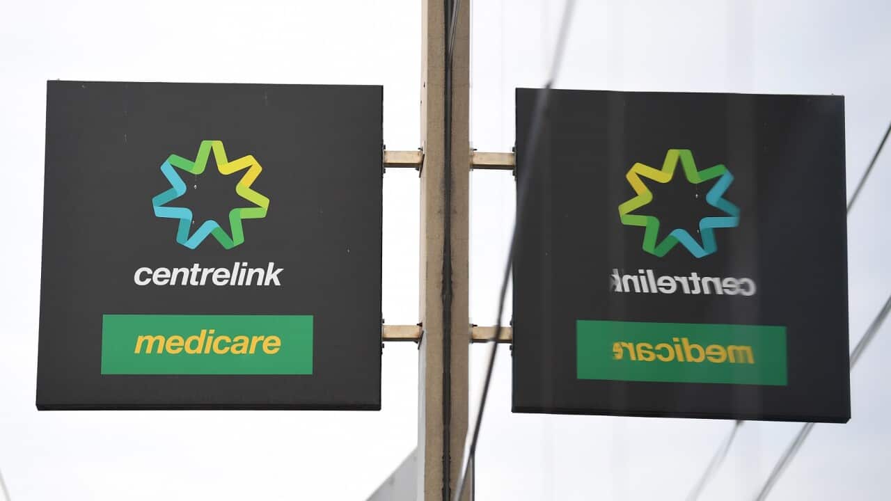 Centrelink signage at the Prahran office in Melbourne