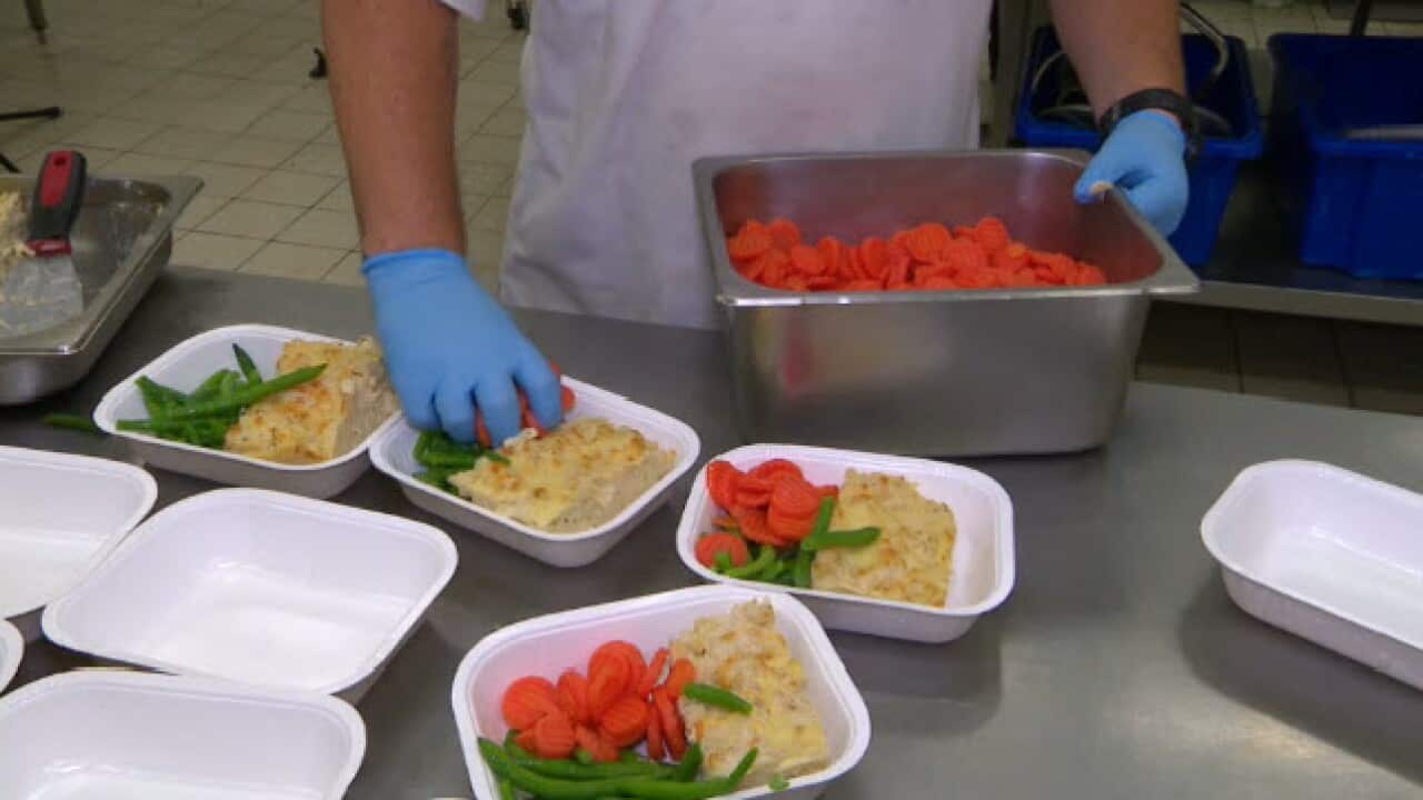 Getting meals ready to send to the fireys.