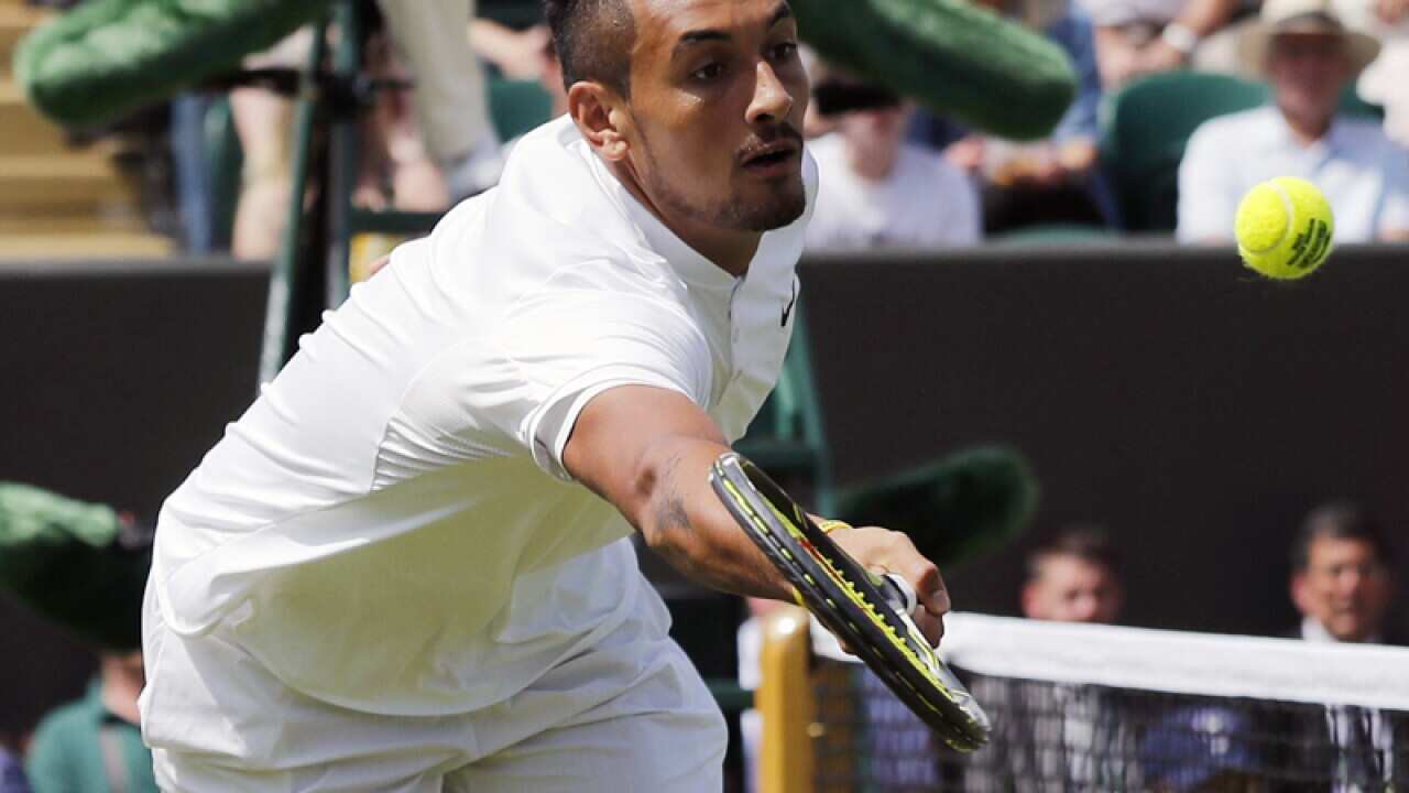 Nick Kyrgios of Australia at Wimbledon