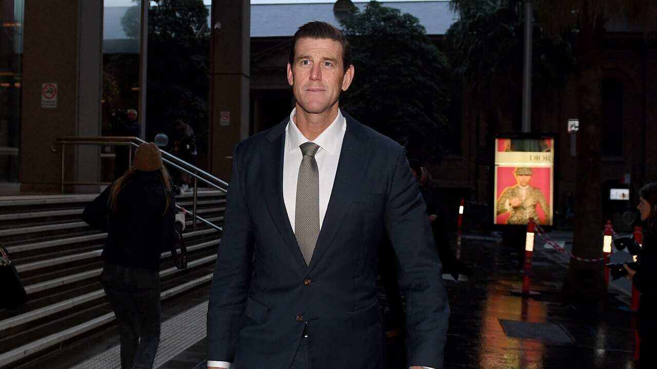 Ben Roberts-Smith leaves the Federal Court in Sydney on Thursday, 10 June, 2021.