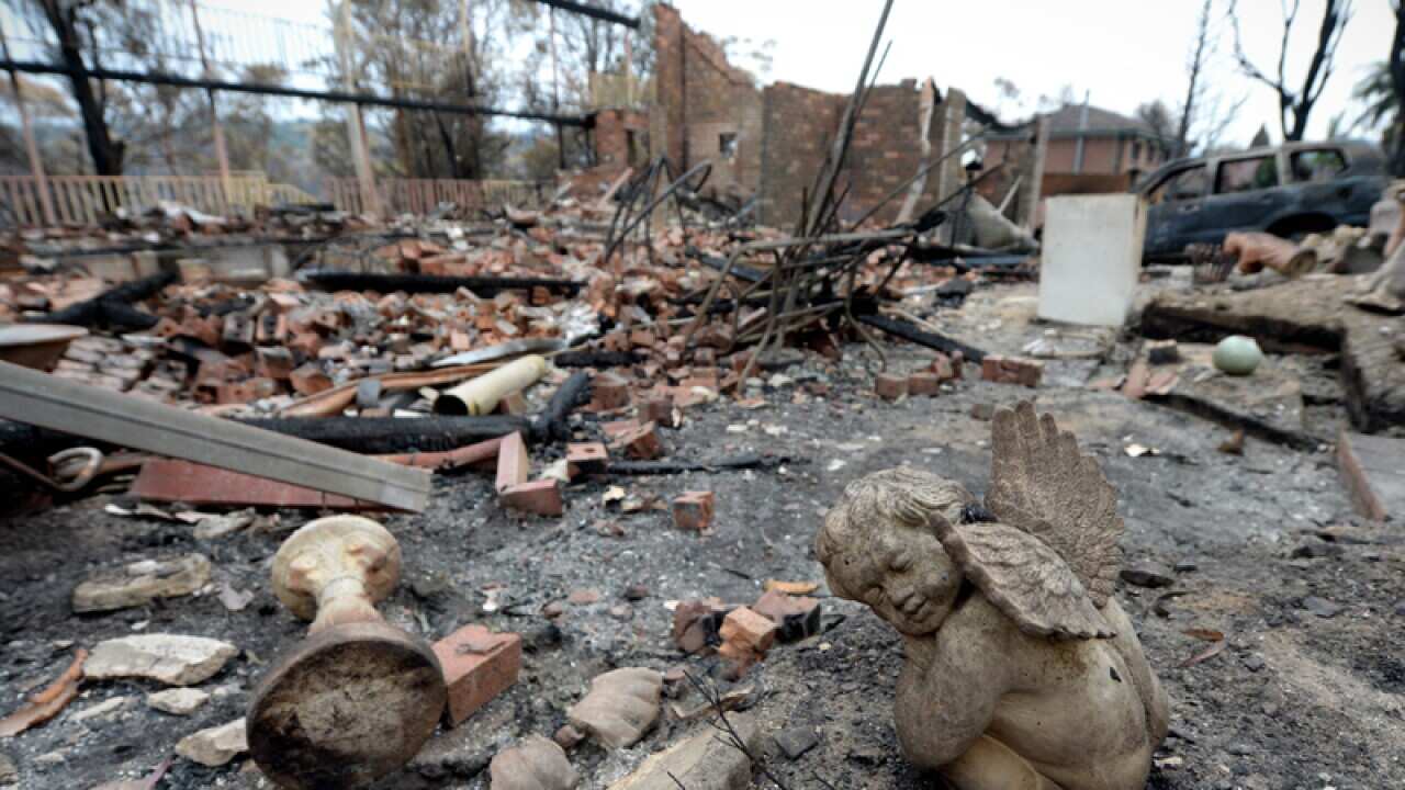 A bushfire-affected property in the Blue Mountains