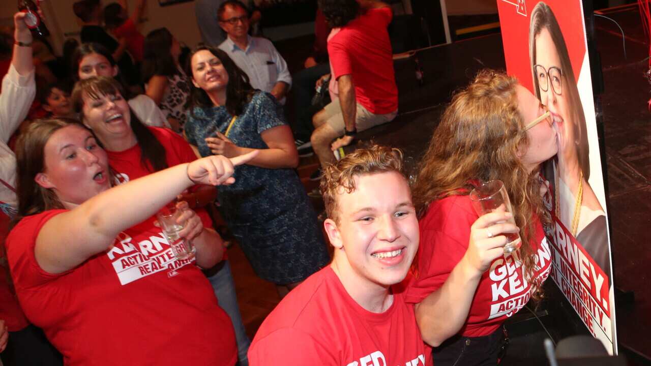 Labor supporters celebrate victory in the Batman by-election