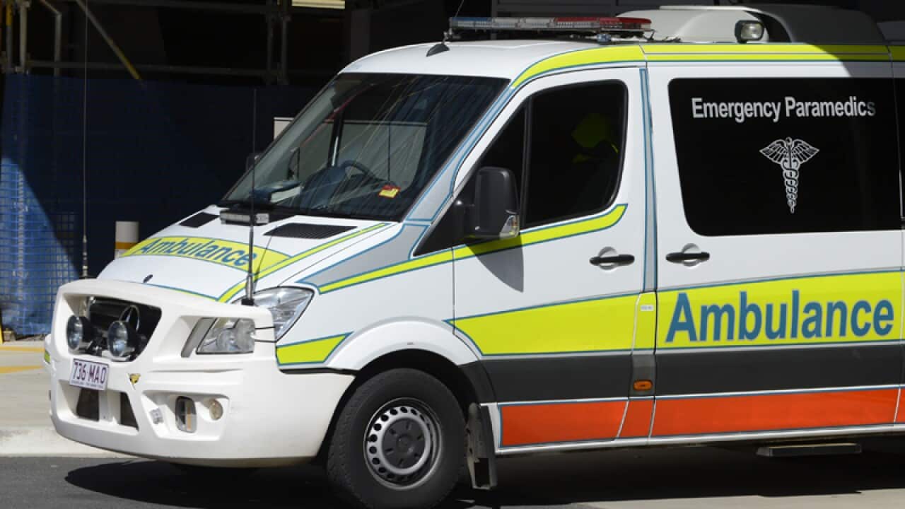An ambulance at the Emergency Department in Queensland