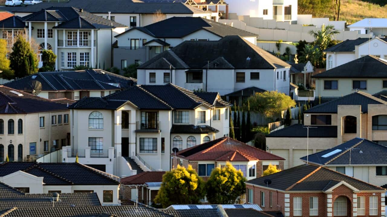 A new housing estate in the Western Sydney suburb of Cecil Hills