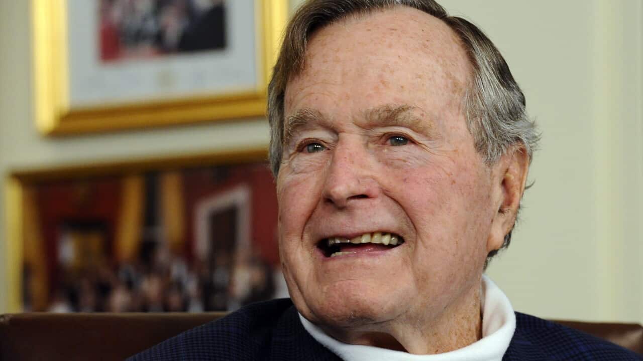 Former US President George Bush senior was taken to hospital with breathing difficulties. (AAP)