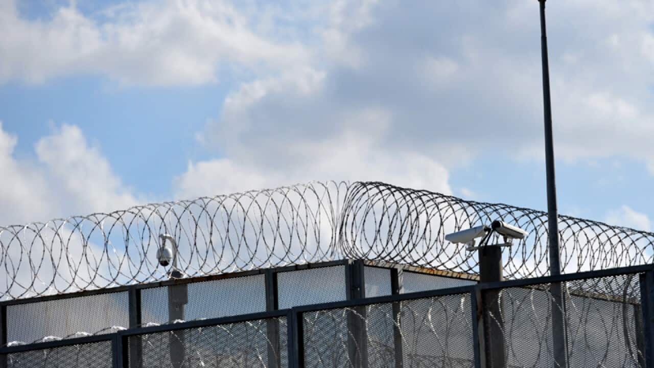 The perimeter fence at Silverwater jail