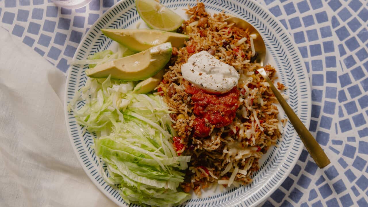 Baked Mexican rice