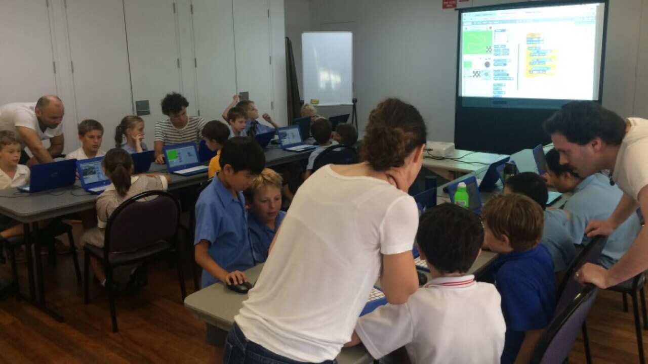 The coding class at work