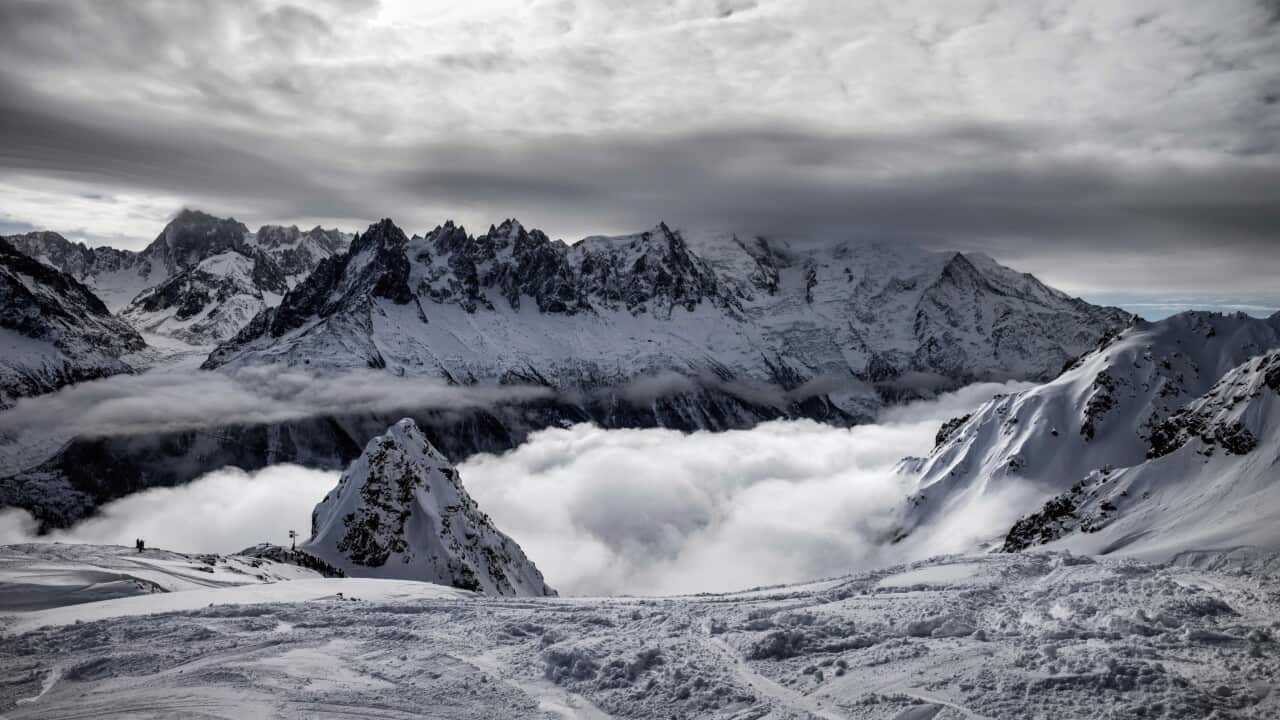 Ethereal... At 4,808 metres Mont Blanc's peak is the highest in Western Europe. This photo was taken on February 4 this year, as seen from Chamonix.